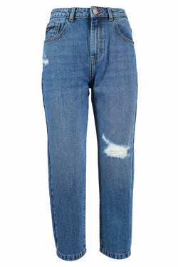 Ja Zee Blue Cotton Damen Jeans