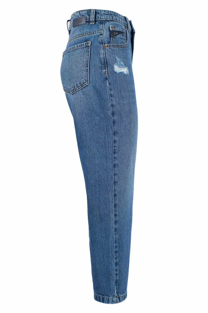 Ja Zee Blue Cotton Damen Jeans