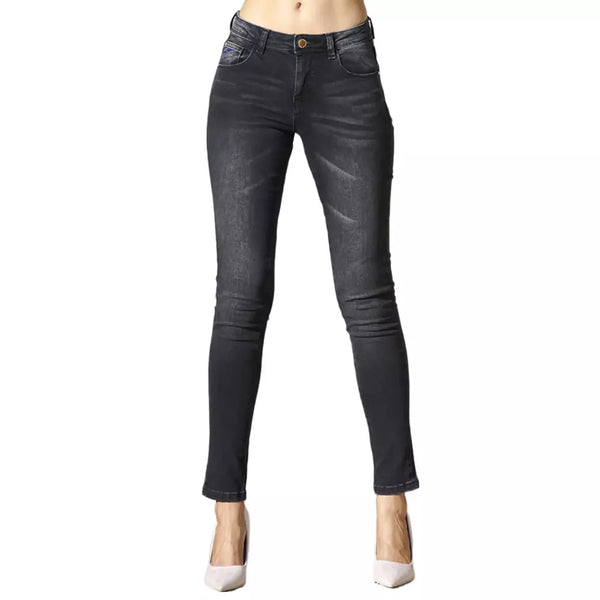 Ja Zee Black Cotton Damen Jeans