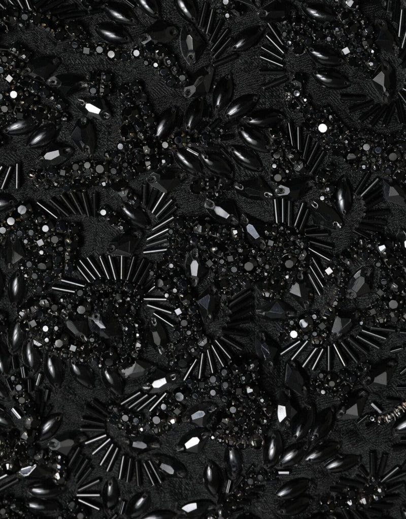 Dolce & Gabbana Black Crystal-Embellized Runway Rock