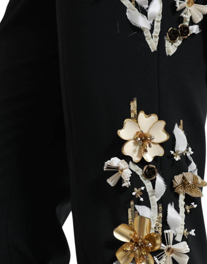 Dolce & Gabbana Elegante Hochtülenblumenhosen mit floralem Blumenhaus