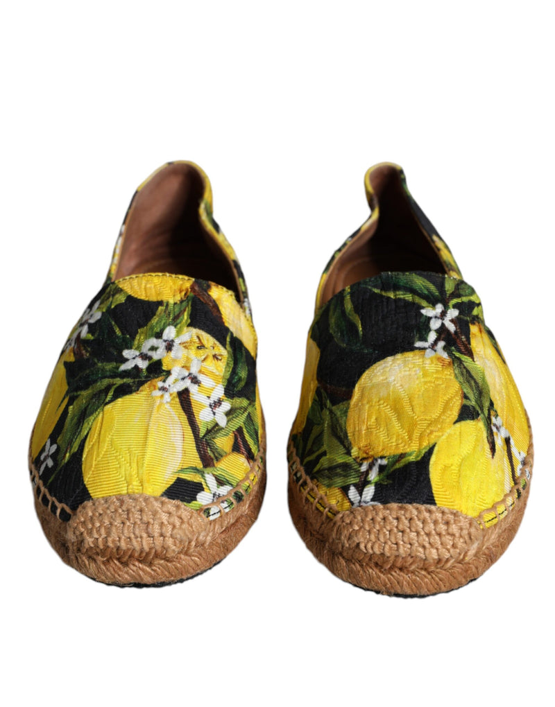 Dolce & Gabbana Multicolor -Zitronen -Slip auf Espadrilles -Schuhe