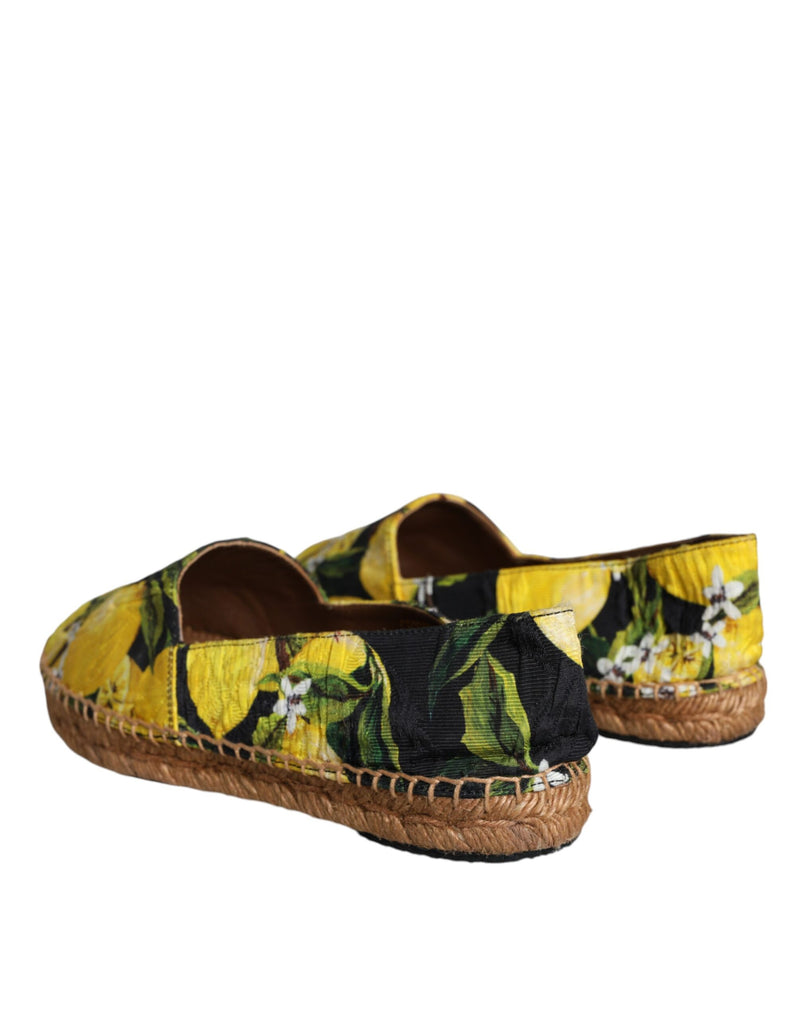 Dolce & Gabbana Multicolor -Zitronen -Slip auf Espadrilles -Schuhe