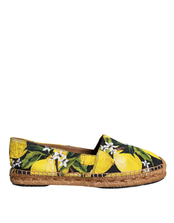 Dolce & Gabbana Multicolor -Zitronen -Slip auf Espadrilles -Schuhe