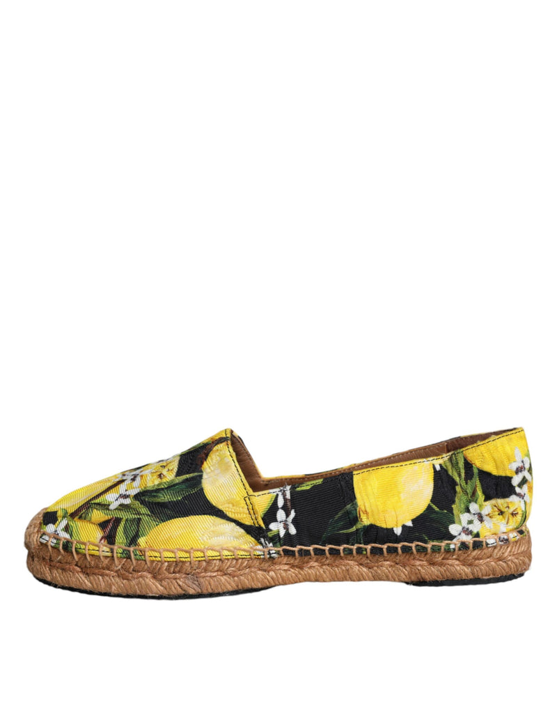 Dolce & Gabbana Multicolor -Zitronen -Slip auf Espadrilles -Schuhe