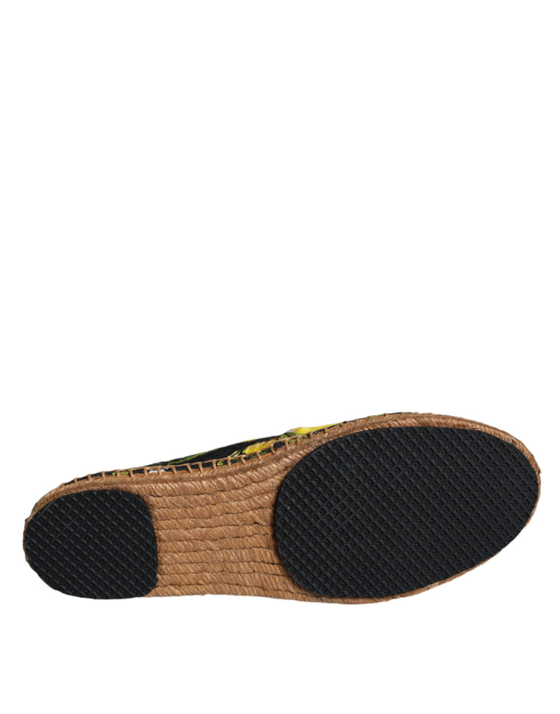 Dolce & Gabbana Multicolor -Zitronen -Slip auf Espadrilles -Schuhe