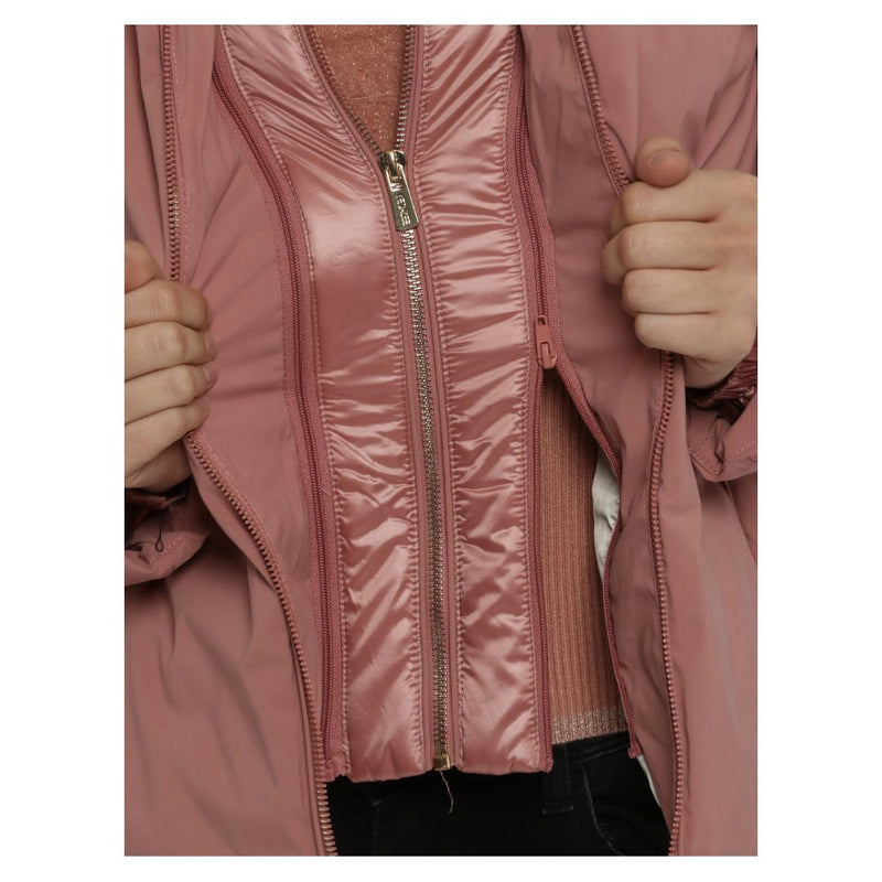 Chaquetas y abrigo de nailon rosa de Yes Zee