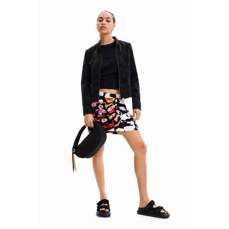 Desigual Black Juta Handtasche