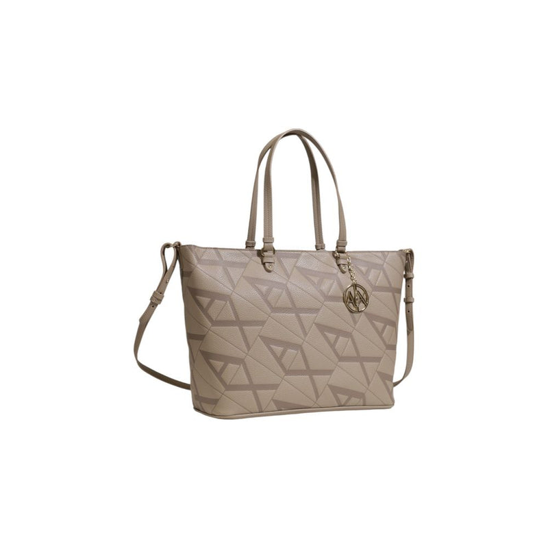 Armani Exchange Bolso de mano de polietileno beige