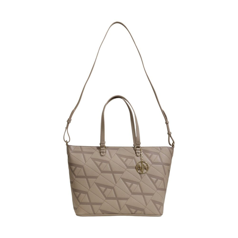 Armani Exchange Bolso de mano de polietileno beige