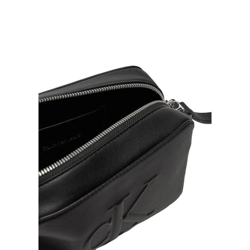 Bolso de mano de cuero sintético negro de Calvin Klein Jeans