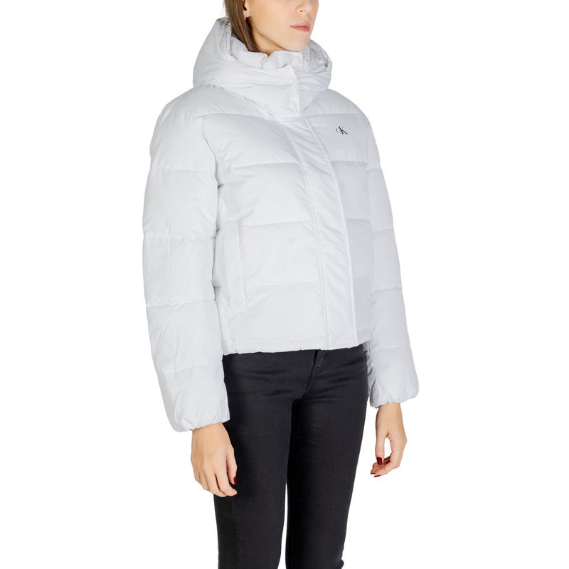 Calvin Klein Jeans White Recycled Polyester Jackets & Coat