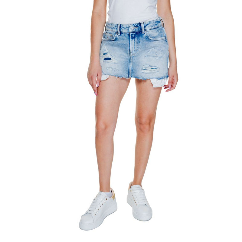 Tommy Hilfiger Jeans hellblau recycelter Baumwollrock