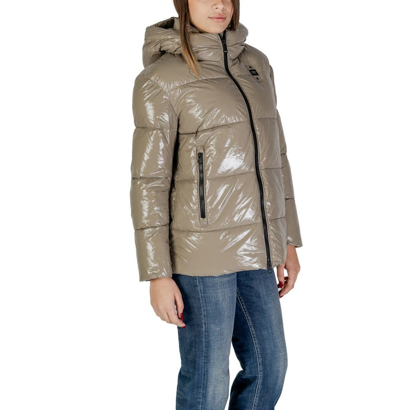 Blauer beige Polyamidjacken & Mantel