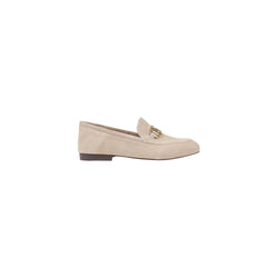 Rate beige Leder flacher Schuh