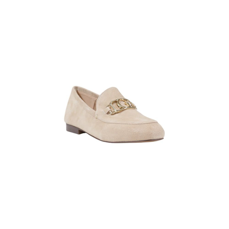 Rate beige Leder flacher Schuh