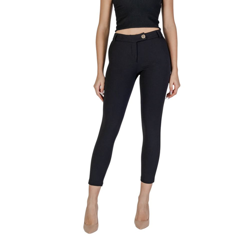 Rinascimento Black Polyester Jeans & Pant