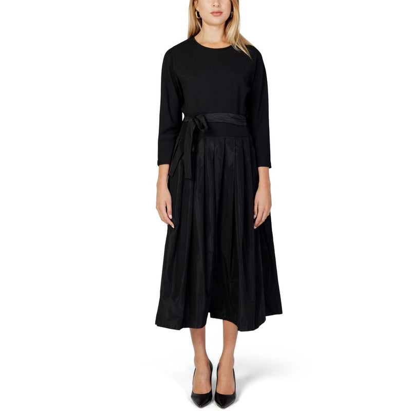 Sandro Ferrone Black Polyester Kleid