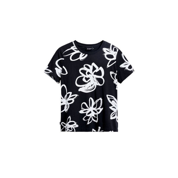 Desigual Black Cotton Tops & T-Shirt