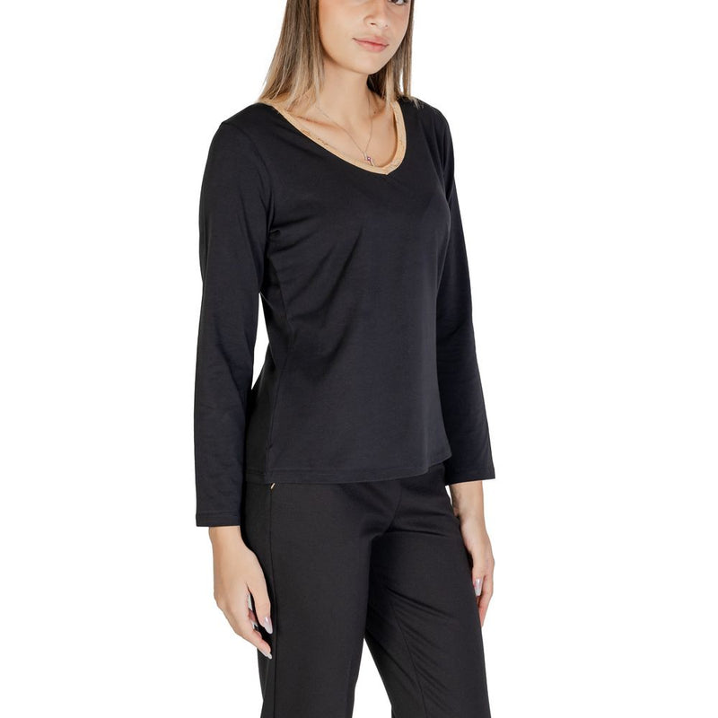 Alviero Martini Prim Class Black Cotton Tops & T-Shirt