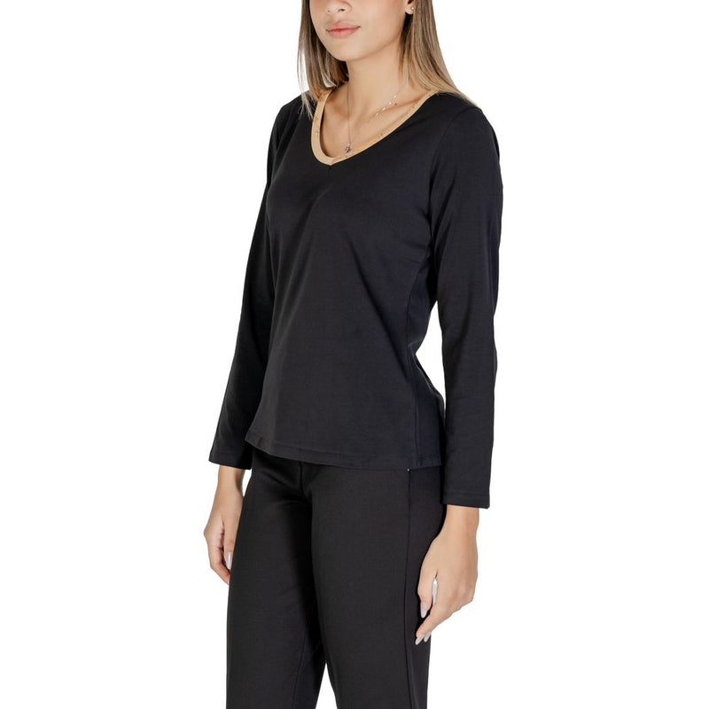 Alviero Martini Prim Class Black Cotton Tops & T-Shirt