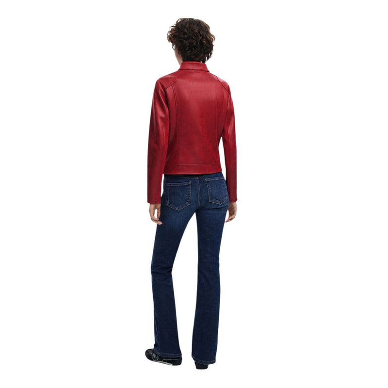 Desigual Red Polyester Jackets & Coat