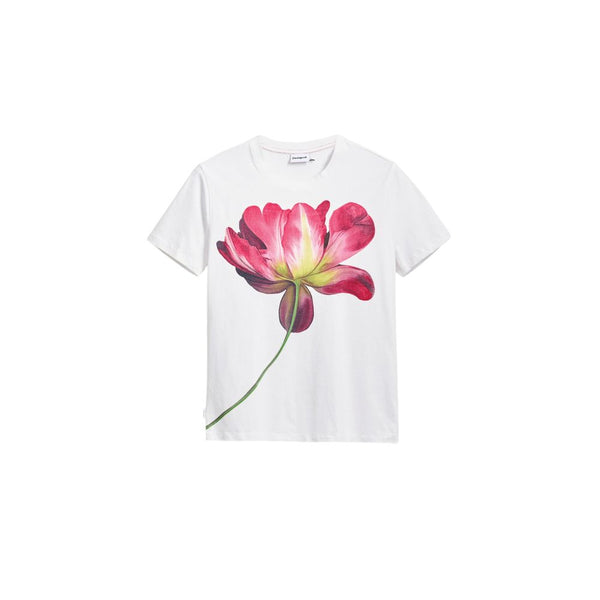 Desigual White Cotton Tops & T-Shirt