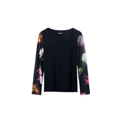 Desigual Black Cotton Tops & T-Shirt