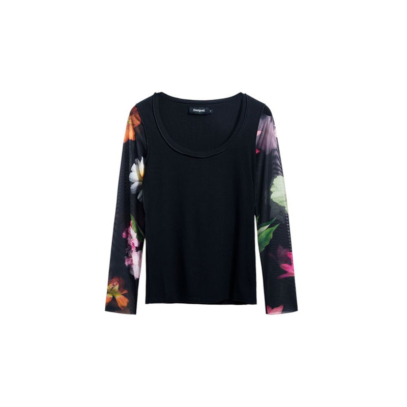 Desigual Black Cotton Tops & T-Shirt