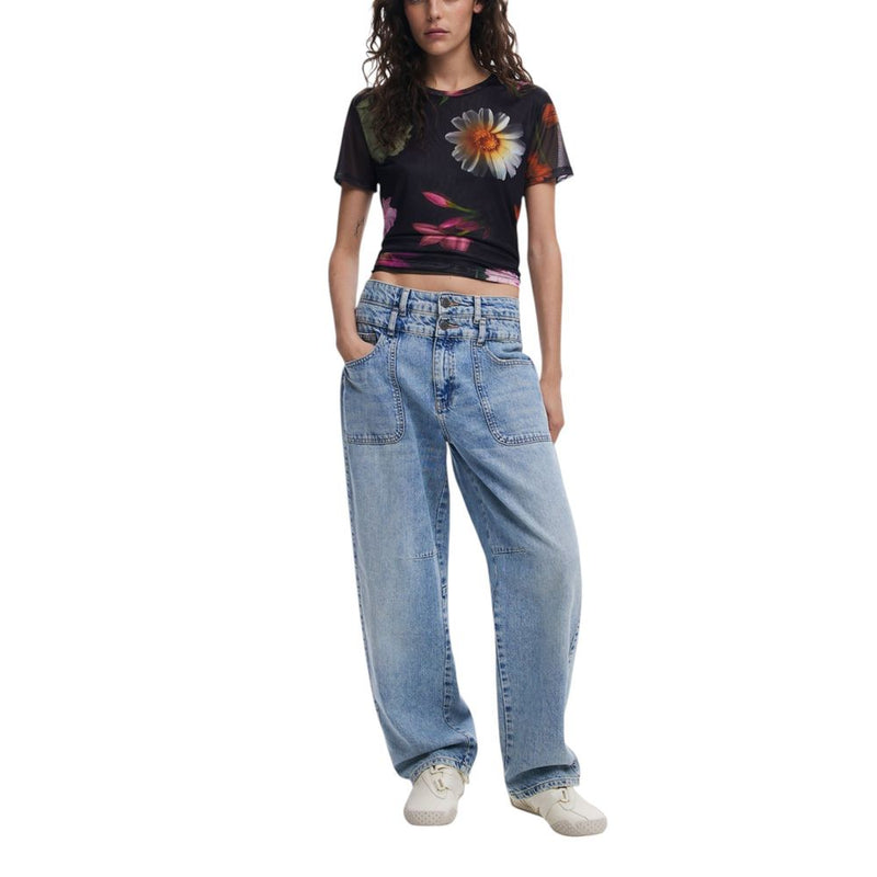 Desigual Black Polyester Tops & T-Shirt