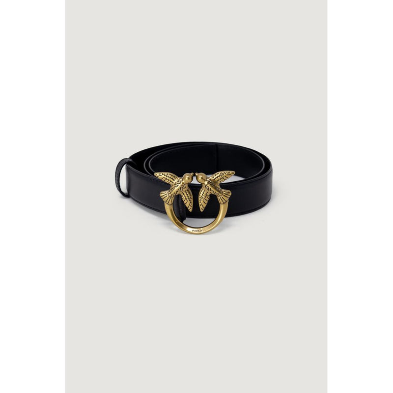 PINKO Black Leather Belt