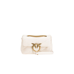 PINKO Cream Leather Handbag