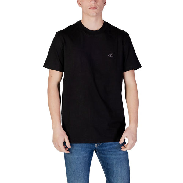 Calvin Klein Jeans Black Cotton Rigenerato T-Shirt