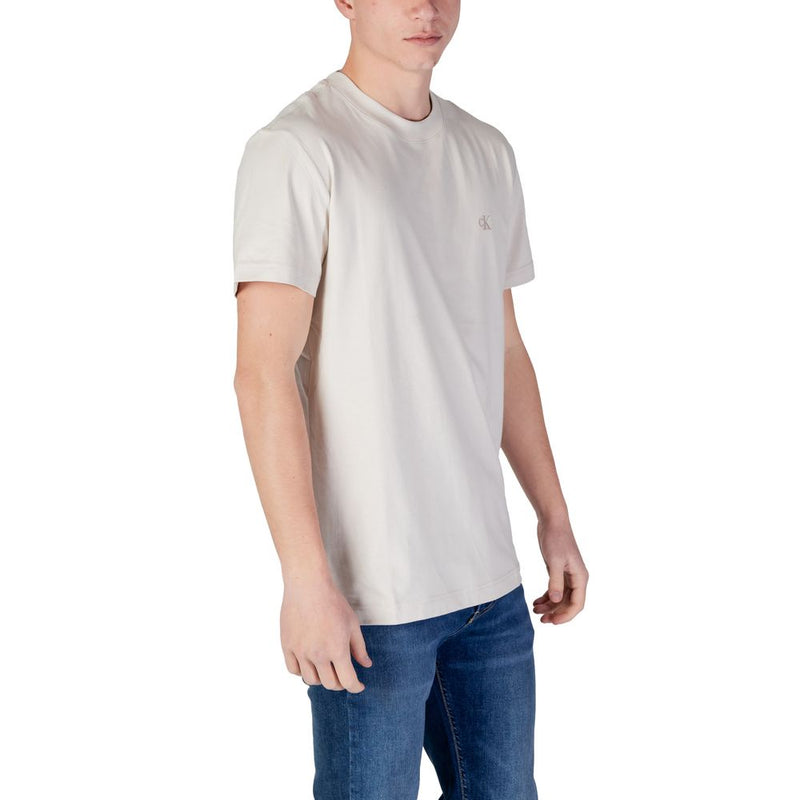 Calvin Klein Jeans Beige Cotton Rigenerato T-Shirt