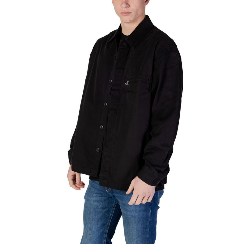 Calvin Klein Jeans Black Cotton Rigenerato Shirt