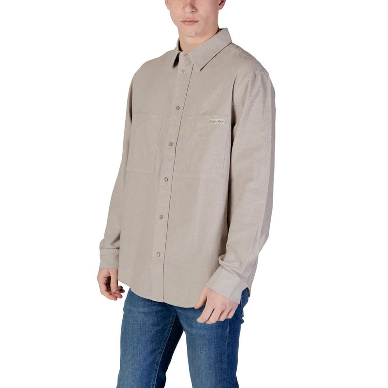 Calvin Klein Jeans Gray Cotton Rigenerato Shirt