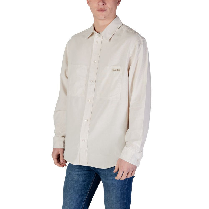 Calvin Klein Jeans Beige Cotton Rigenerato Shirt