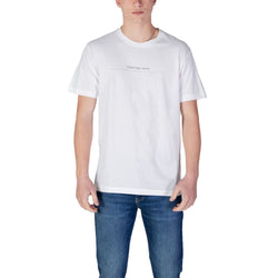 Calvin Klein Jeans White Cotton Rigenerato T-Shirt