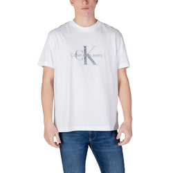 Calvin Klein Jeans White Cotton Rigenerato T-Shirt