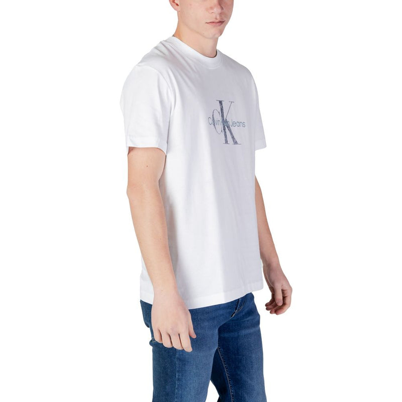 Calvin Klein Jeans White Cotton Rigenerato T-Shirt