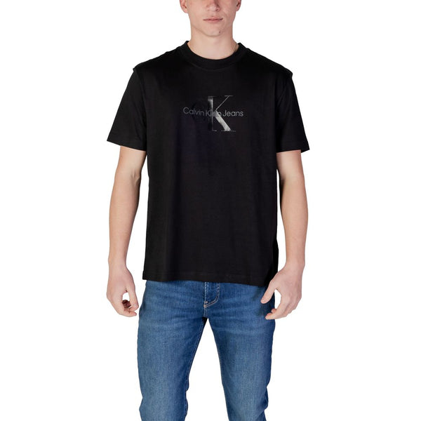 Calvin Klein Jeans Black Cotton Rigenerato T-Shirt